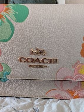 COACH Floral Leather Crossbody Bag